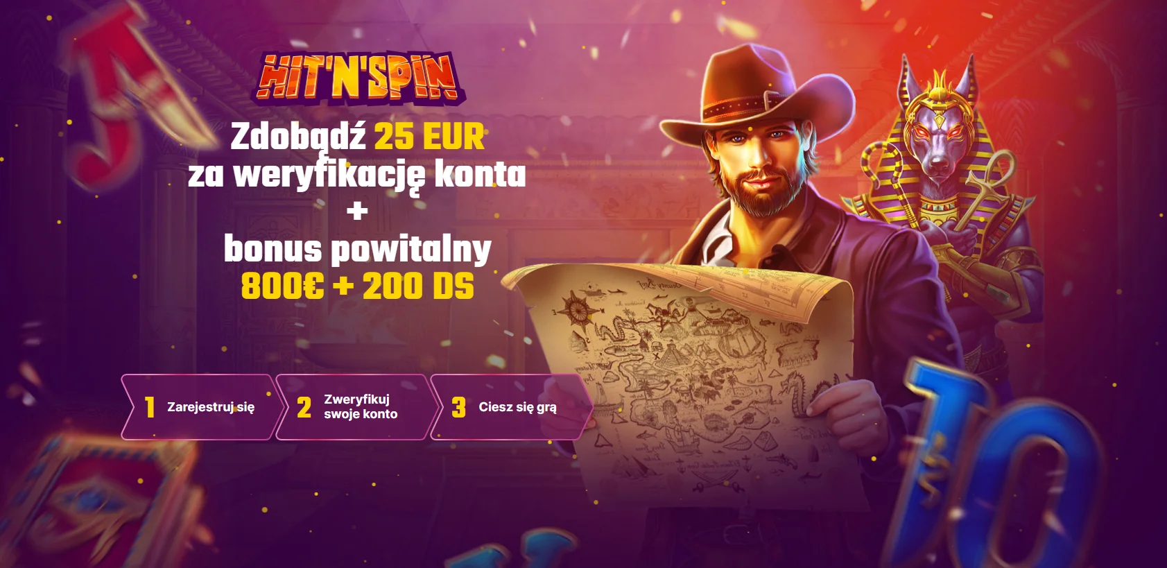 Hit'n'Spin bonus 25 euro